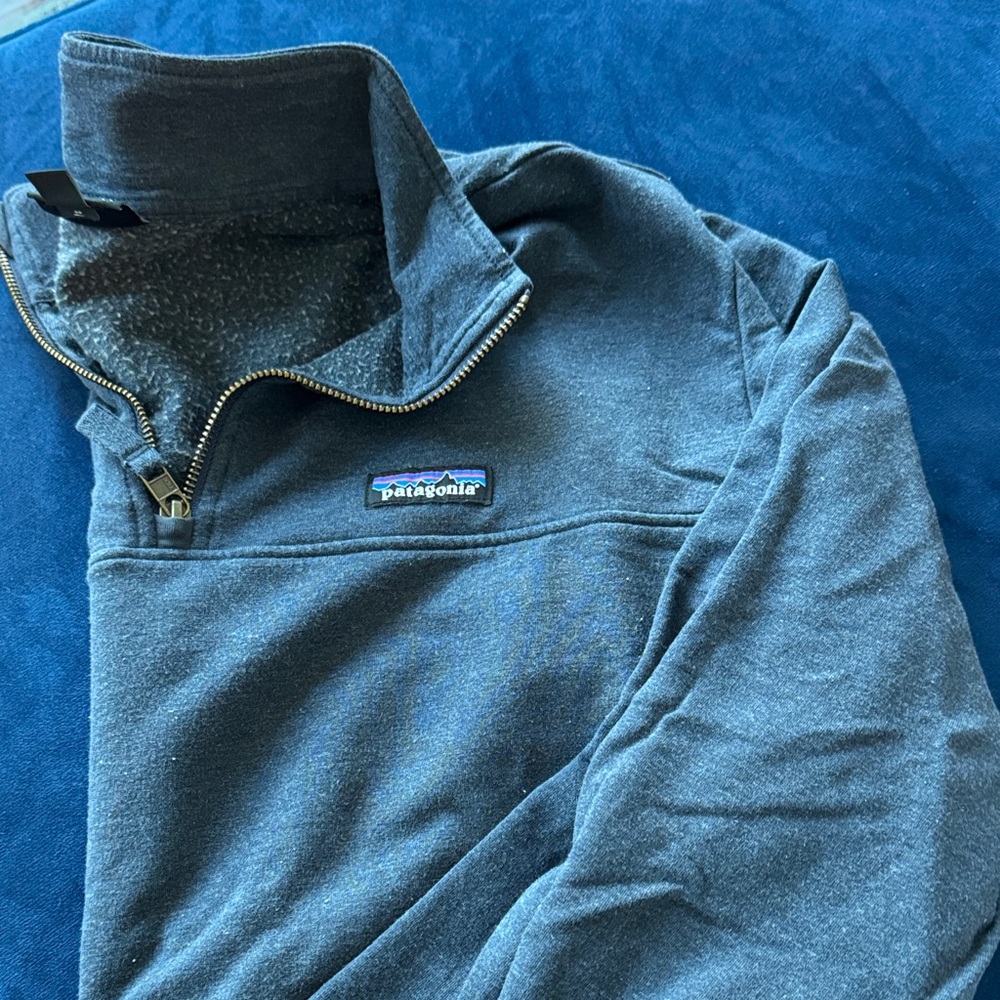 Patagonia Zip-Up Sweater in Deep Blue